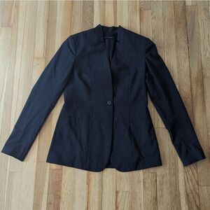 Elie Tahari dark charcoal gray and black pinstripe Blazer Suit Jacket